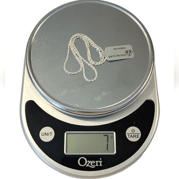 IBB Sterling Silver Diamond Cut Rope Necklace Chain 18" - Picture 5 of 5